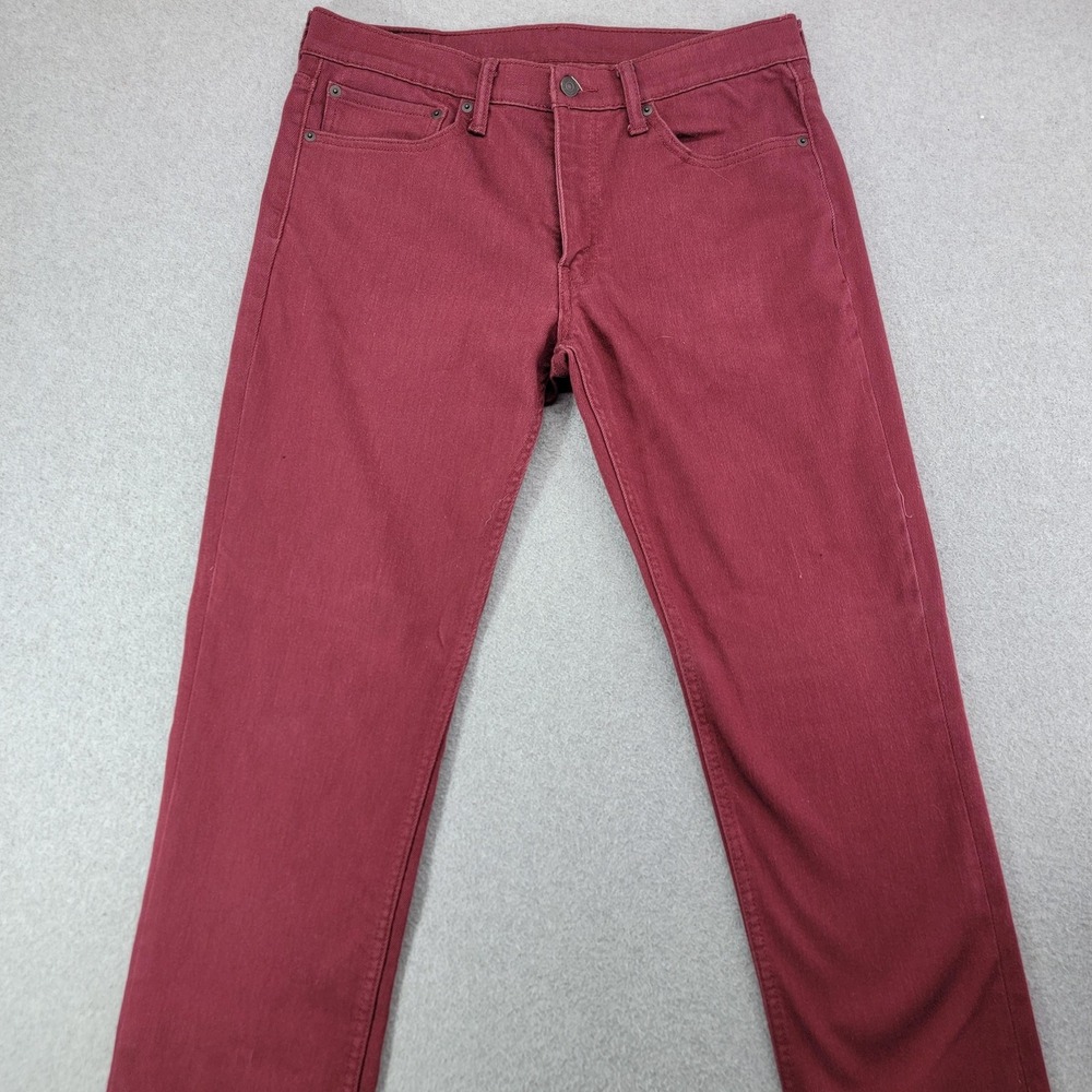 Levis 511 Jeans Mens 34x31 Red Slim Fit Tapered Denim Pants Medium Wash Casual